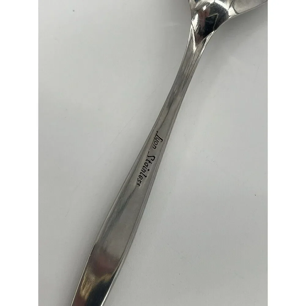 International Lyon Cortez Aztec Stainless Brutalist Place Soup Spoon 7 3/8”